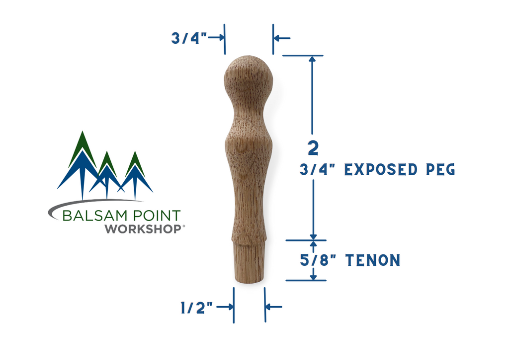 3.5" Oak Coffee Mug Pegs