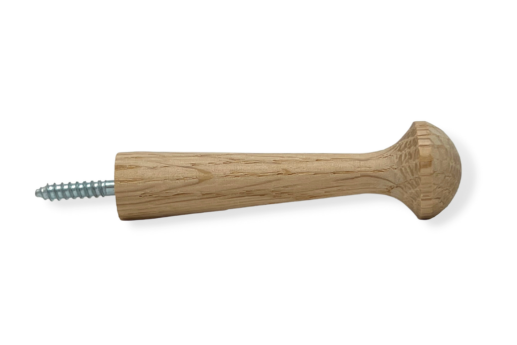 3" Oak Screw-On Shaker Peg