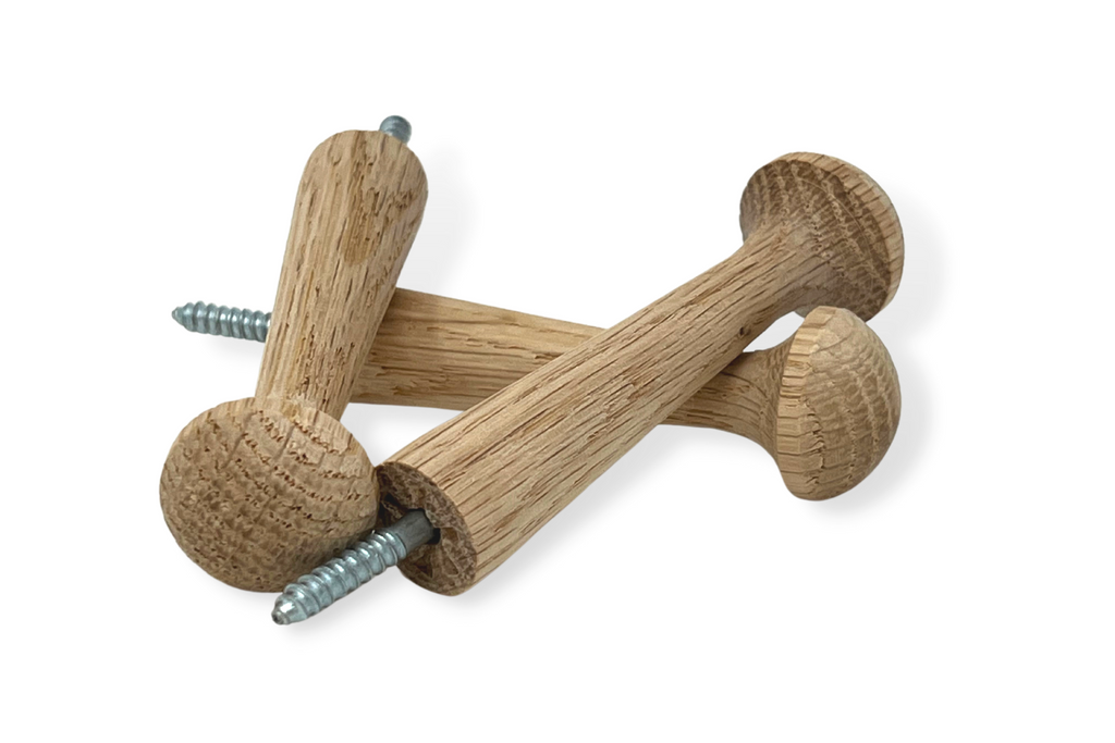 3" Oak Screw-On Shaker Peg