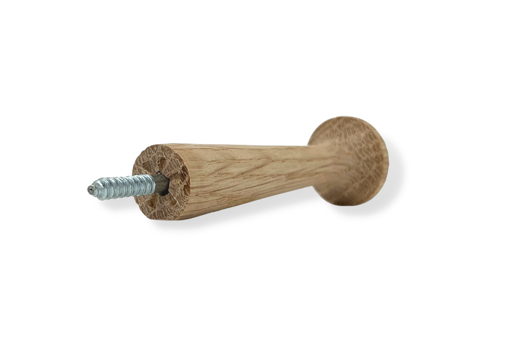 3" Oak Screw-On Shaker Peg