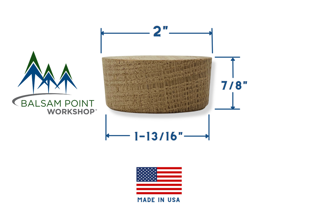 2" White Oak Wood Bung