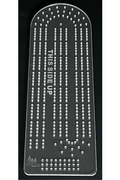 Acrylic Cribbage Board Template - 3 Track - Traditional Shape