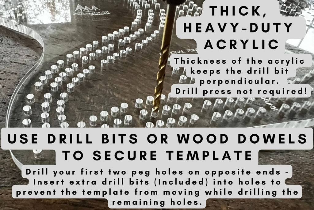 Acrylic Cribbage Board Template - 3 Track - "29" Shape