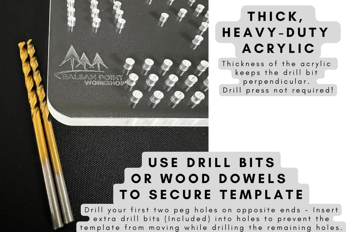 Acrylic Cribbage Board Template - 3 Track - Traditional Shape